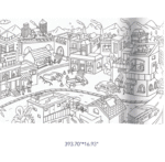 10 Meter Giant Coloring Scroll: City - Image 12